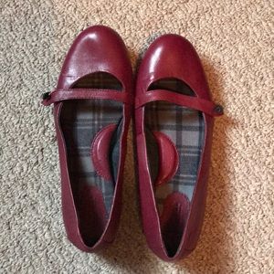 Red Mary Jane flats by Born